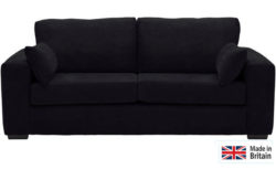 Heart of House Eton Large Fabric Sofa - Black